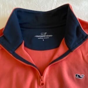 Vineyard Vines Coral Quarter Zip Sweatshirt Men’s Large